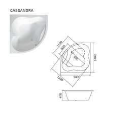 Акриловая ванна Marka One Cassandra 140x140